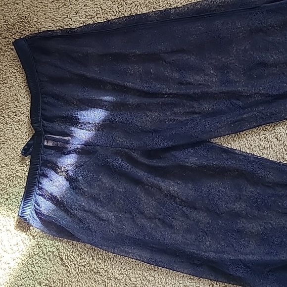 Victoria's Secret Navy Mesh Lace Drawstring Pajama Pants - Picture 9 of 9